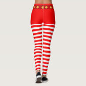 Leggings Mignon rayé rouge blanc (Dos)