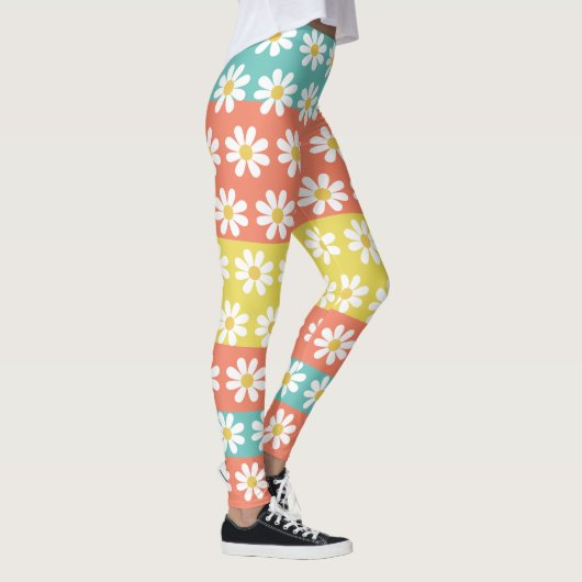 Leggings Mignonne été Retro Fleurs de marguerite Mode (Droite)