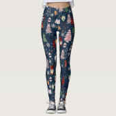 Leggings Mignonne Gnome de Noël coudre toute la journée (Devant)
