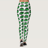 Leggings Mignonne micro-voiture verte (Dos)