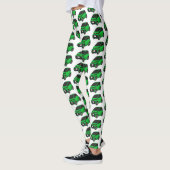 Leggings Mignonne micro-voiture verte (Gauche)