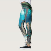 Leggings Mignonne petite sirène avec sadragon. (Gauche)