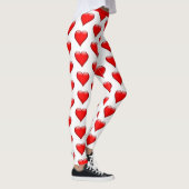 Leggings Mignonne Saint Valentin Coeurs Motifs rouges sur b (Droite)