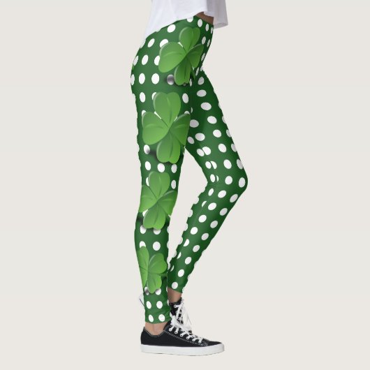 Leggings Mignonne Shamrock Jour de la Saint Patrick Green P (Droite)