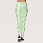 Leggings Mignonne Vert or Mandala Motif Élégant Plutôt (Dos)