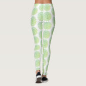 Leggings Mignonne Vert or Mandala Motif Élégant Plutôt (Dos)