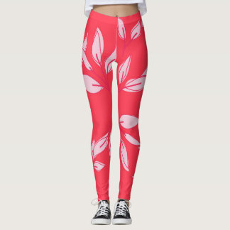 leggings mignonnes aquarelle moderne rose laisser