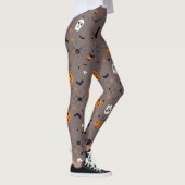 Leggings Mignons Fantômes d'Halloween Éffrayants et Motif C (Droite)
