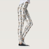 Leggings Mignons hiboux sur fond blanc (Droite)