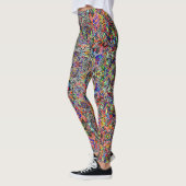 Leggings Mignons motifs de fleurs colorés mixtes (Gauche)