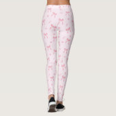 Leggings Mignons Nœuds Coquets et Fleurs (Dos)