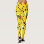 Leggings Mignons Poulets de Pâques Jaune Clair (Dos)