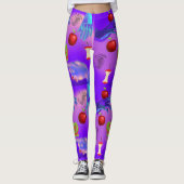 Leggings Mikitiez crâne rouge toxique pomme vegan été (Devant)