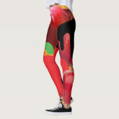 Leggings Mikitiez crâne rouge toxique pomme vegan été (Gauche)
