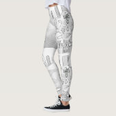 Leggings Mikitiez Dreamer crâne tatto arc-en-ciel rocher ro (Gauche)