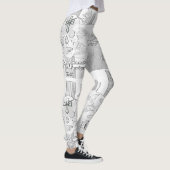 Leggings Mikitiez Dreamer crâne tatto arc-en-ciel rocher ro (Droite)