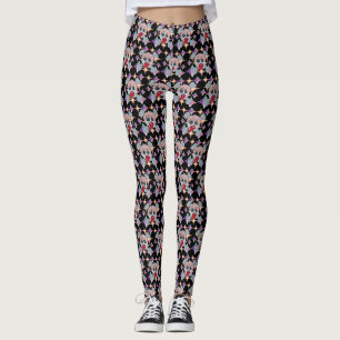 Leggings Mikitiez rock star crâne rouge anniversaire redlip