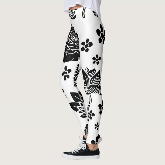 Leggings Mikitiez terre natale nature selfloe fleur rose (Gauche)