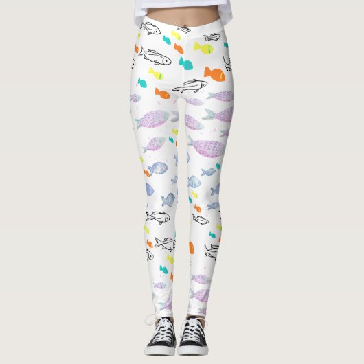 Leggings Mikitiez venus mermaid pêche été (Devant)