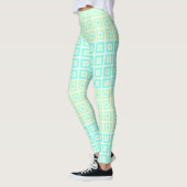 Leggings Mini Carrés En Menthe Carré (Gauche)