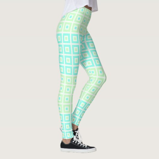 Leggings Mini Carrés En Menthe Carré (Droite)