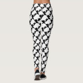 Leggings Mini guêtres blanches d'impression de porc partout (Dos)