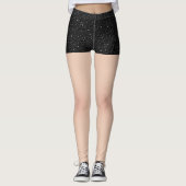 Leggings Mini shorts en cuir noir (Devant)