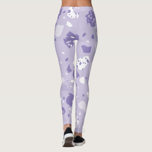 Leggings Minimal abstract purple pattern (Dos)