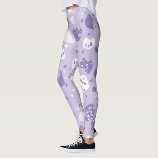 Leggings Minimal abstract purple pattern (Gauche)