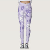 Leggings Minimal abstract purple pattern (Devant)