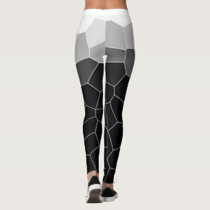 Leggings Minimalisme Abstrait Art Grey Cellules Blanches