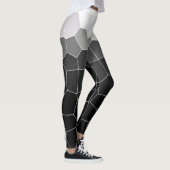 Leggings Minimalisme Abstrait Art Grey Cellules Blanches (Droite)
