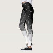 Leggings Minimalisme Abstrait Art Grey Cellules Blanches (Gauche)