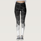 Leggings Minimalisme Abstrait Art Grey Cellules Blanches (Devant)