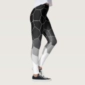Leggings Minimalisme Abstrait Art Grey Cellules Blanches (Droite)