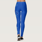 Leggings Minimalisme Art Abstrait dessin à main bleue (Dos)