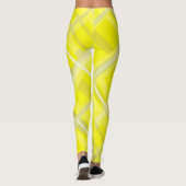 Leggings Minimalisme Art Abstrait gris jaune blanc (Dos)
