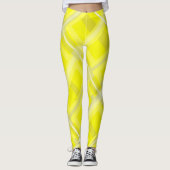 Leggings Minimalisme Art Abstrait gris jaune blanc (Devant)