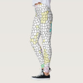 Leggings Minimalisme Art Abstrait Pale Pastel Cells Texture (Gauche)