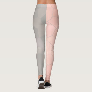 Leggings Minimalisme Art Abstrait Pale Pastel Gris Cellules