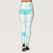 Leggings Minimalisme Art Abstrait Pastel Turquoise (Dos)