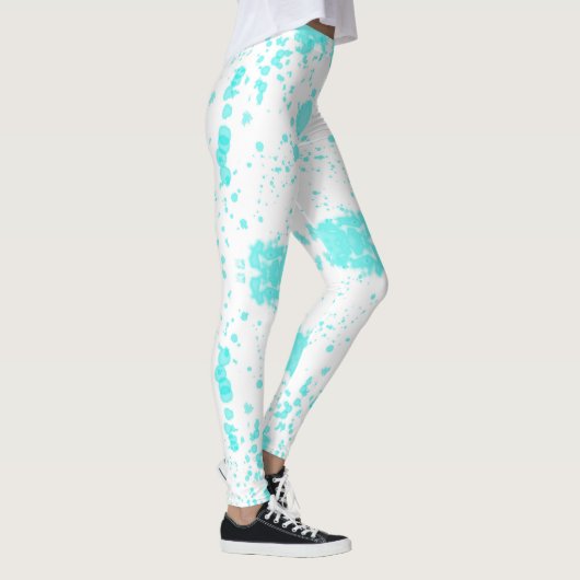 Leggings Minimalisme Art Abstrait Pastel Turquoise (Droite)
