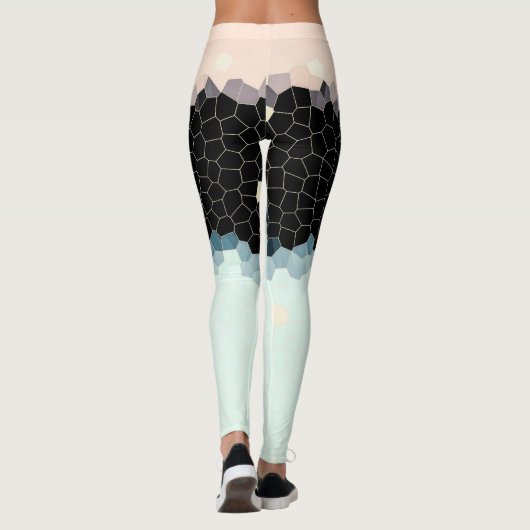 Leggings Minimalisme Art Abstrait rose noir (Dos)