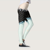 Leggings Minimalisme Art Abstrait rose noir (Droite)