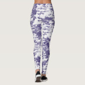 Leggings Minimalisme blanc bleu art Abstrait (Dos)