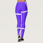 Leggings Minimalisme blanc bleu lavande d'art Abstrait (Dos)