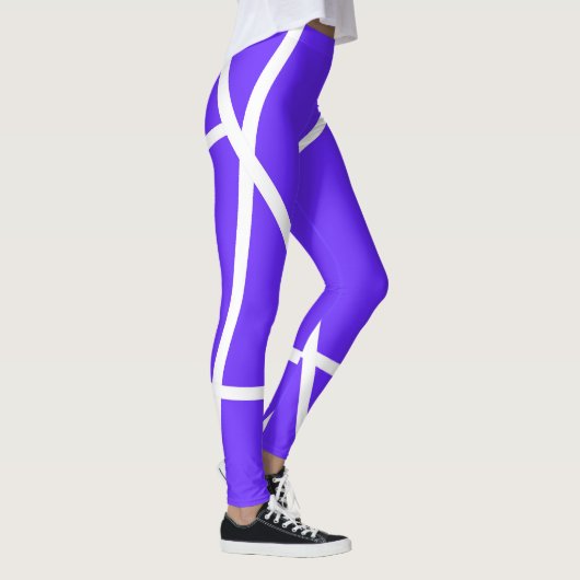 Leggings Minimalisme blanc bleu lavande d'art Abstrait (Droite)