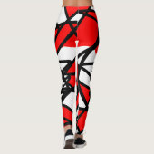 Leggings Minimalisme blanc noir rouge d'art Abstrait (Dos)