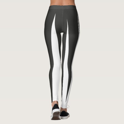 Leggings Minimalisme d'art Abstrait Gris Lignes blanches (Dos)