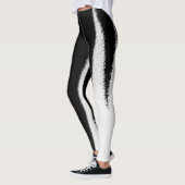 Leggings Minimalisme d'art Abstrait Lignes blanches noires (Gauche)